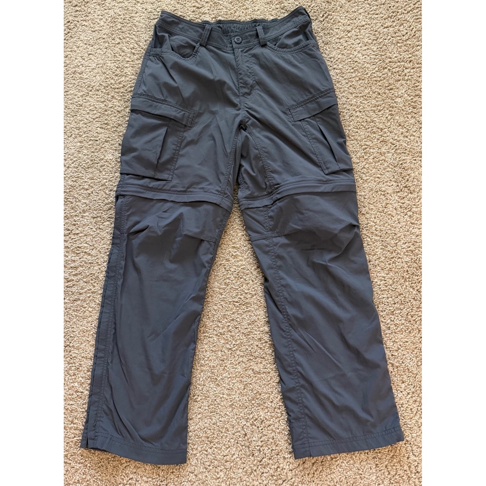 REI Co-op Mens Convertible Cargo Hiking Pants Gray 34x30 Zip Off 23414-S24